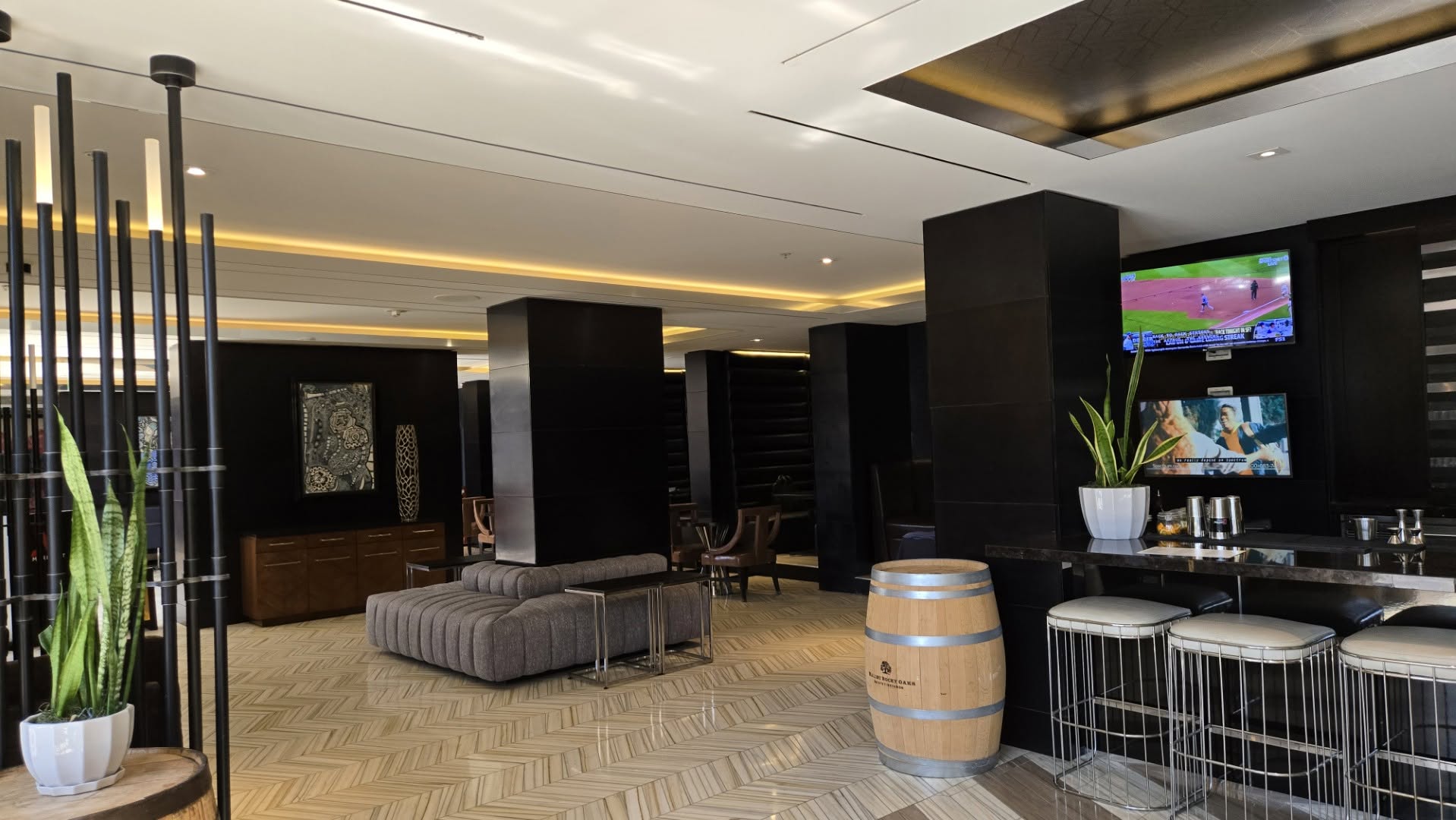 Lobby bar and lounge with sports HDTVs