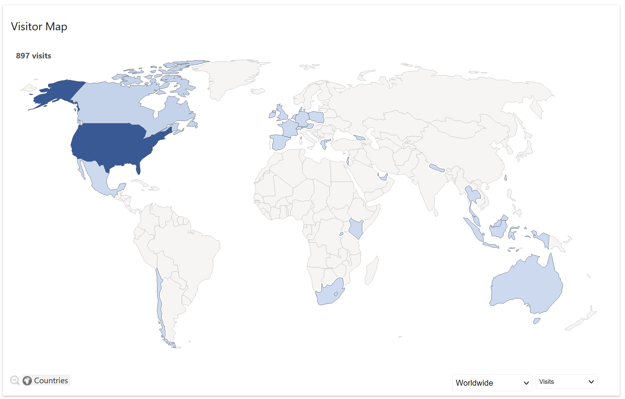 Worldwide Downloads Map